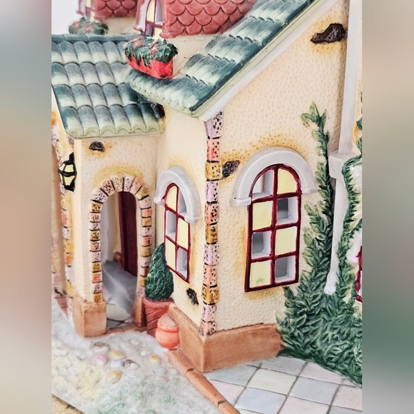 Vintage Clock Tower Porcelain Old World Village #4 The Clocktower - Picture 6 of 13